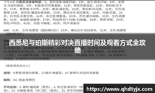 西悉尼与珀斯精彩对决直播时间及观看方式全攻略